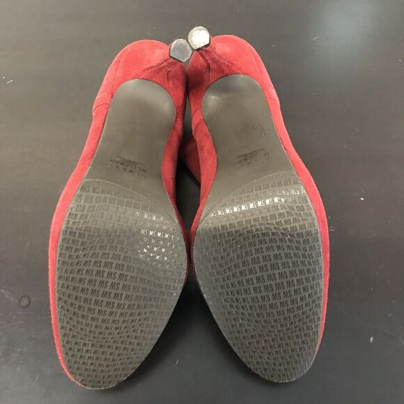 Stuart Weitzman Red Suede Stiletto Heeled  Leather Ankle Boots/Booties Women’s 7 - Picture 11 of 16